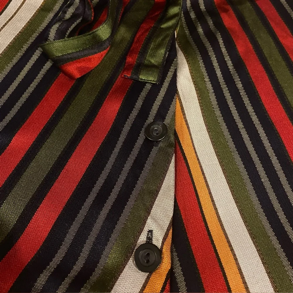 ZARA TRF Striped multicolored skirt attached belt - Picture 4 of 9